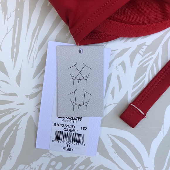 Skye Swimwear | Hillary Underwire D Cup Bikini Top in Garnet - Picture 6 of 6